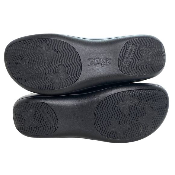 Alegria Comfort Slip On Mule Clog Shoes Women's Sz 9-9.5 EU 40 Leather Black - Picture 7 of 7